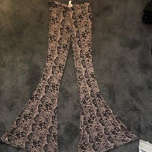 Floral High Waisted Flare Pants